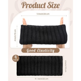 Geyoga 3 Pack Winter Headbands for Women Fleece Lined Ear Warmer Thick Warm Ear Muffs Cold Weather Accessories for Women Daily Wear and Sport Stocking Stuffers Gifts for Christmas