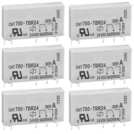 700-TBR24 Relay (Pack of 6) - 6A 250VAC 24VDC 5Pins Power Relay for Allen-Bradley CAT700-TBR24