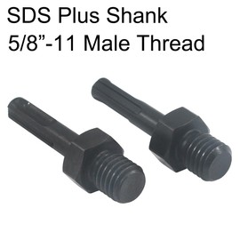 JUNLIXN Heavy Duty Drill Adapter, 5/8"-11 Male Thread to SDS Plus Shank for SDS Plus Drills (Pack of 2)