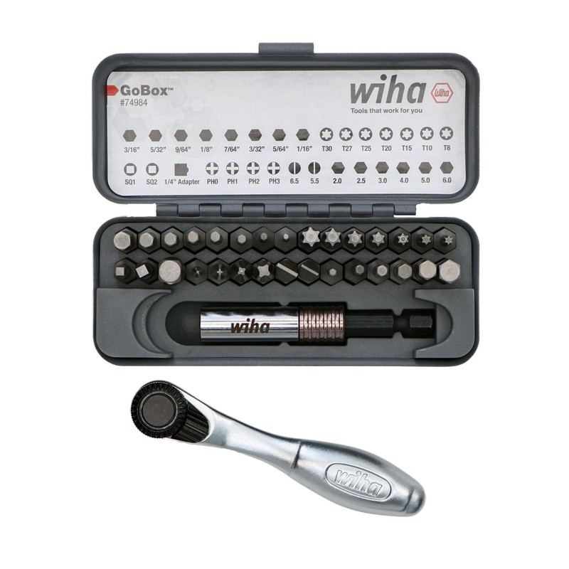 Wiha 74984 32 Piece GoBox Standard Bit Set with Mini