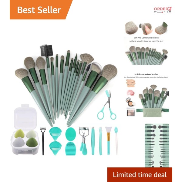 Unbranded Makeup Brush Set 30 Pcs Polyester Soft Bristles for