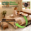 Overbed Table with Wheels and Desktop Enclosure (Brown)