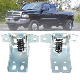 SEBLAFF 1 Pair Front Upper Door Hinge Left and Right Side Silver Replacement for 1994-2002 Ram 1500 2500 3500 55075956AC 55075957AC