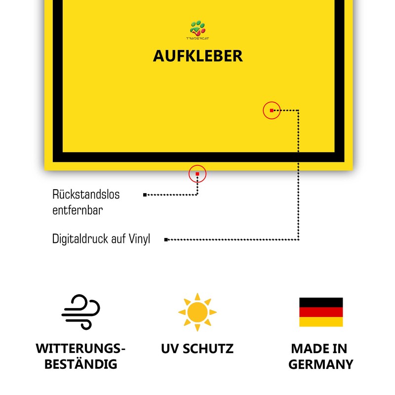 tradercat Einfahrt Tag und Nacht freihalten Sign Sticker Made of