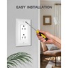 ZILLSEA Pure White Decorator Wall Plates, 4-Pack Switch Plates and