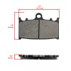 Caltric Front & Rear Brake Pads for Kawasaki Vulcan 1700