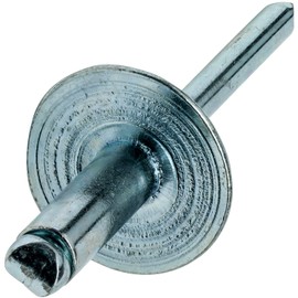 Large Flange Pop Rivets 1/8" x 1/4"All Steel (4-4) Dome Head Pack of 100 Fastener Set LS02128F
