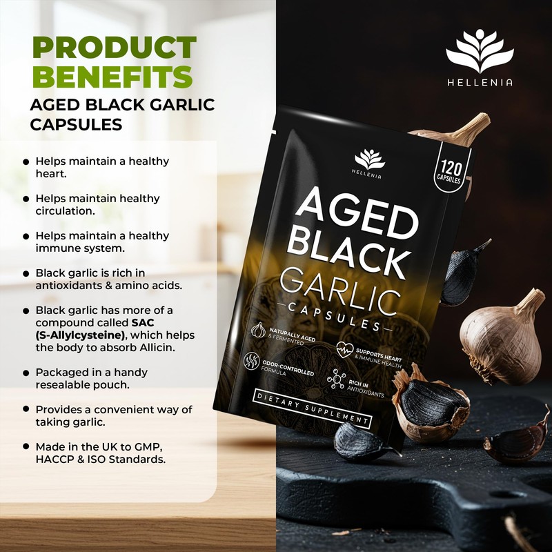 Aged Black Garlic 12,000mg - 120 Capsules | Black Garlic