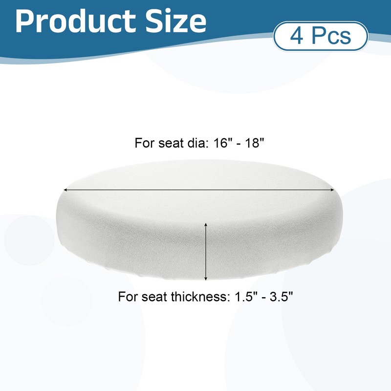 uxcell 4 Pack Stool Covers Round, 16-18 Inch Bar Stool
