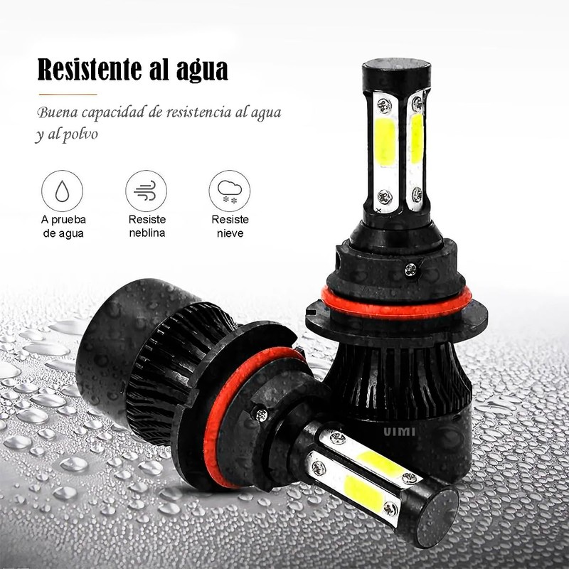 Kit 2 Focos Led Modelo 9007 Luz Blanca De 4