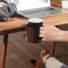 cowinational 2pcs Cup Holder for Desk (2PCS Walnut Design)