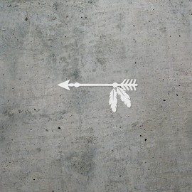 Transparent Decal Stickers Of Arrow And Feathers (White) Premium Waterproof Vinyl Decal Stickers For Laptop Phone Accessory Helmet Car Window Mug Tuber Cup Door Wall Decorati USCstic727111WHW19052522