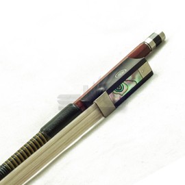 PAITITI 4/4 Full Size Violin Bow Brazil Wood Mongolian Horsehair Octagonal Stick Fully-Line Abalone Inlay Plastic Wrap