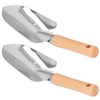 2Pcs Stainless Steel Garden Loose Soil Scoop Wearable Rope Portable