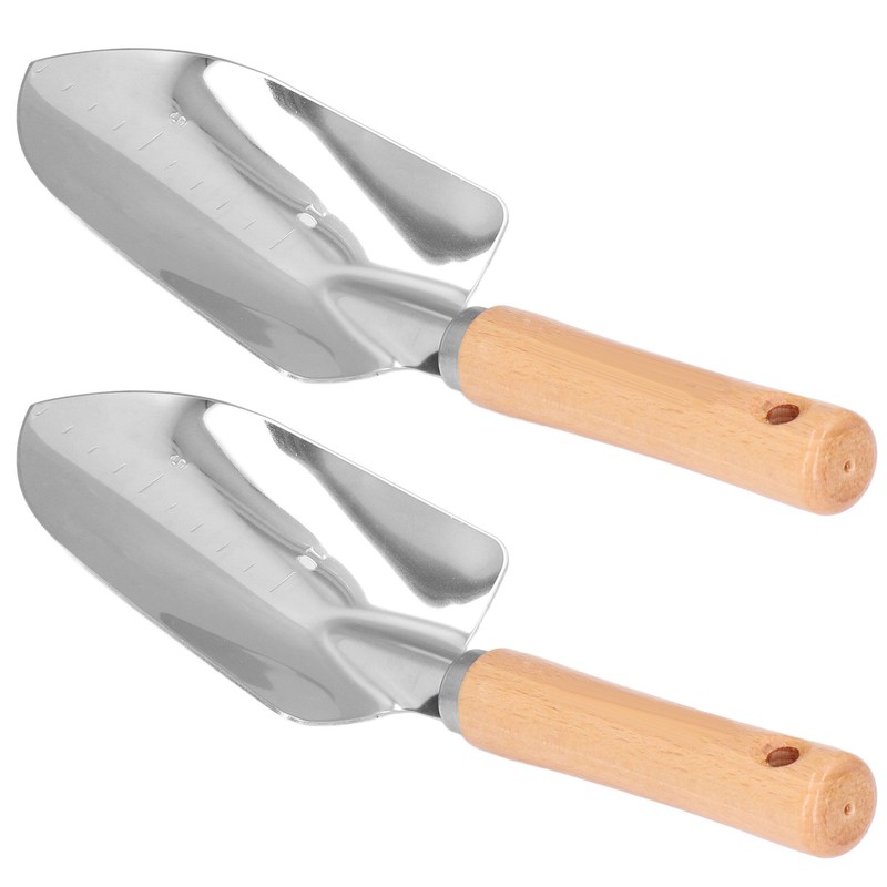 2Pcs Stainless Steel Garden Loose Soil Scoop Wearable Rope Portable