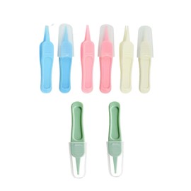 8 Pcs colorful random Nose Cleaning Tweezers, Booger Picker with Round Head Effective Ear Navel Cleaner Clip for Babys Care