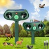 2 Pack Solar Ultrasonic Cat Repellent Outdoor, Waterproof Solar Animal