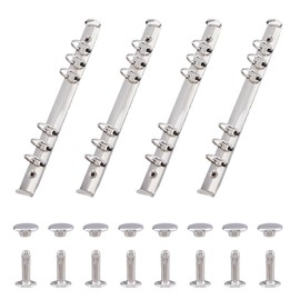 SUPERFINDINGS 4Pcs 6-Hole Ring Binder Mechanisms Replacement Kit A5 Notebook Mechanism Replacement Metal Clip Ring Binder with Screws Nuts Inner Diameter: 21mm