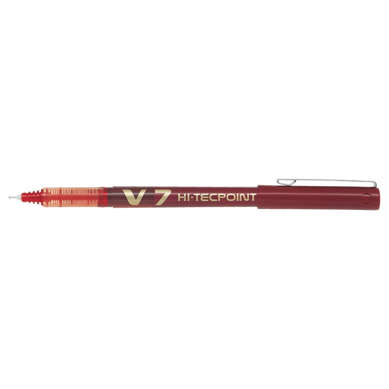Pilot V5 Roller Ball Pen - Red (Pack of 3)