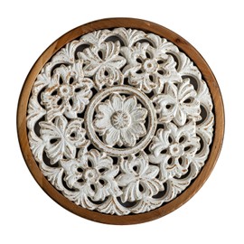 Modish Luxury Rustic Wooden Wall Art - 15 inch Medallion Wall Decor - Modern Farmhouse Wall Decor for Living Room