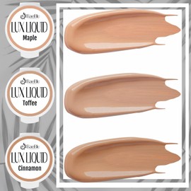 BaeBlu Organic LUX Liquid Foundation SAMPLES, Maple, Toffee, Cinnamon