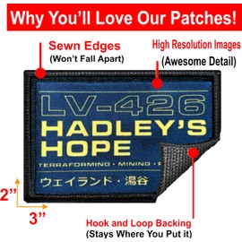 LV-426 Hadley's Hope Weyland Yutani Patch | Alien Movie Morale Patch by RedheadedTshirts| Movie Patches for Your Plate Carrier, Tactical Gear, Vest, Backpack, Rucksack or hat| Made in The USA!