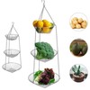 3 Tier Fruit Basket, Vegetable Kitchen Storage Basket Chain Hanging