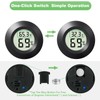 WWHAKO 4-Pack Mini Hygrometer Thermometer Indoor Outdoor Round Humidity Meter,