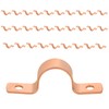 Pro 30-Pack EFIELD 5/8-Inch Copper Pipe Straps, Two-Hole Clamp Mount,
