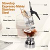 Vaolvpant 4 Cup Glass Clear Moka Pot Thickened 304 Stainless