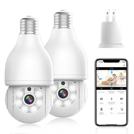 E T EASYTAO Q17 Cámara Foco WiFi 2MP 360° 2PCS con Socket E27, Alexa