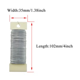 HAHIYO 22Gauge Silver Flexible Metal Floral Wire - 3 Rolls Total 115 Yards (345 Feet) for Crafts, Christmas Wreaths, Tree, Flower Arrangement, Bouquet Wrapping, Wedding DIY