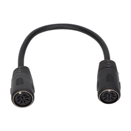 Sxhlseller 8 Pin DIN Female to Female MIDI Extender Coupler Connection, PVC Pure Copper Core, Flexible 8 Pin DIN Audio Cable for AV Devices, 0.66 Feet