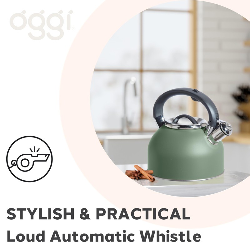 OGGI Tea Kettle for Stove Top - 64oz / 1.9lt,