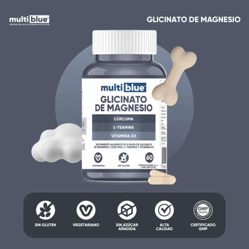 Glicinato Magnesio Relajación Sueño Multiblue Caps Sabor