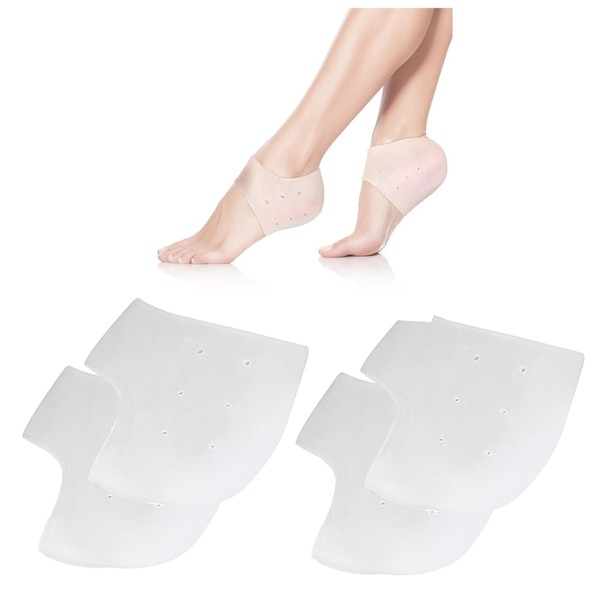 Funngy Fersenschutz Silikon Pads,4 PCS Silikon Fersenschutz Kombipaket Hackenschutz für