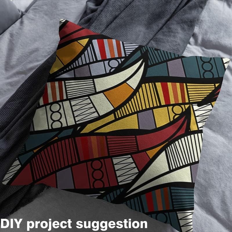 Feelyou African Upholstery Fabric for Chairs Sofa Couch, Traditional Abstract