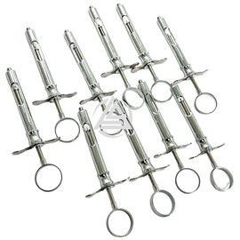 Set of 10 Self-Aspirating Oral Dental Syringe 1.8mL (1.8CC) Anesthetic Dental Syringe - German Stainless
