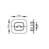 RM 72 EXC Wall Rosette for Channel Air Conditioning Brown