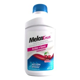 Melox Plus Suspensión Cereza 3.7 G/0.5 G/4 G/100 Ml, 1 Frasco 360 Ml