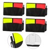 KOMBIUDA 4sets Complete Soccer Referee Kit Red and Card Holder
