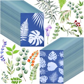 Engrowtic 120 Sheets Cyanotype Paper Sun Print Paper Kit High Sensitive Sun Paper White Solar Activated Nature Sun Printing Kit Drawing Paper for Adults Crafts DIY Project 5.8 x 8.3