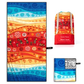 OCOOPA Microfiber Beach Towel Sand Free, Extra Large 71''X32'' Oversized Towels, Lightweight Compact Quick Dry Absorbent Pool Towel for Bath,Camping,Swimming,Travel Accessories