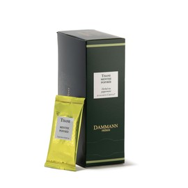 Dammann Freres Sachets, Menthe Poivrée Tea Bags, Premium Gourmet French Peppermint Herbal Tea, Individually Wrapped, 24 Count