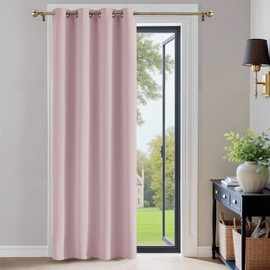 PONY DANCE Girls Bedroom Curtain - Pink Eyelet Thermal Insulated Privacy Curtain for Kids, Energy Saving & Noise Reducing, Single Panel, 52 x 72 Inch, Pink
