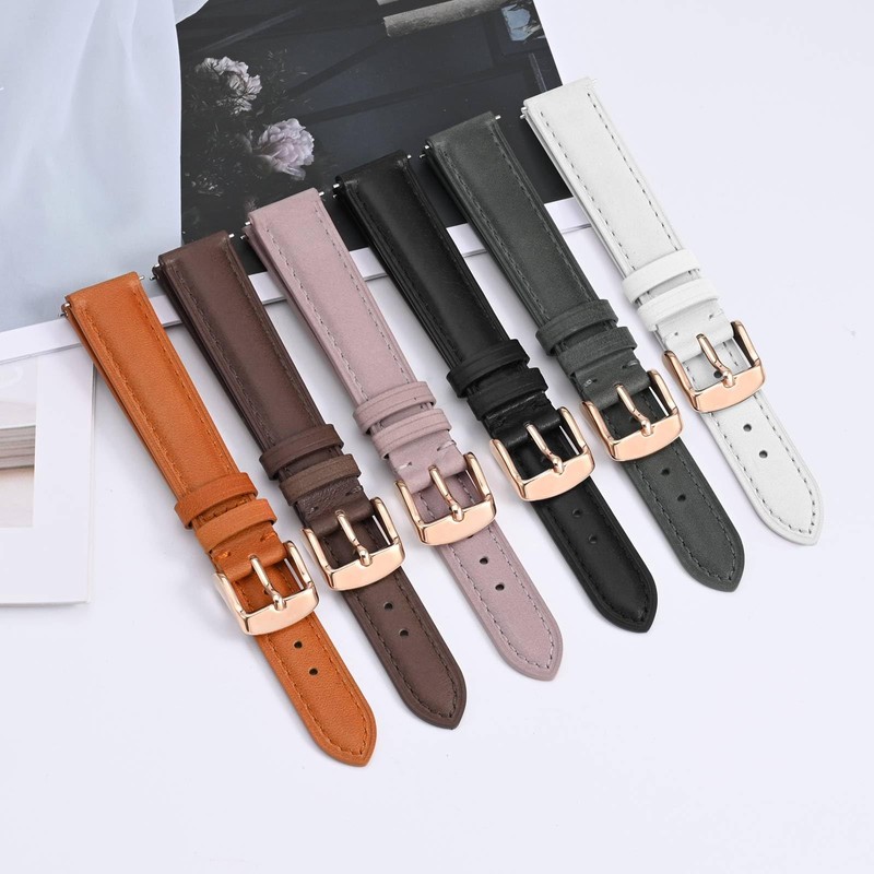 BISONSTRAP Elegant Leather Watch Straps, Quick Release, Watch Bands for