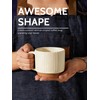 COIKZLY 10OZ Small Coffee Mugs with Stripe Patterns Set of