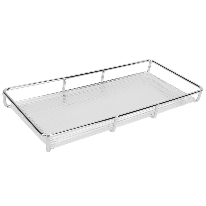 Bathroom Countertop Tray Stainless Steel Acrylic Modern Minimalist Design Space