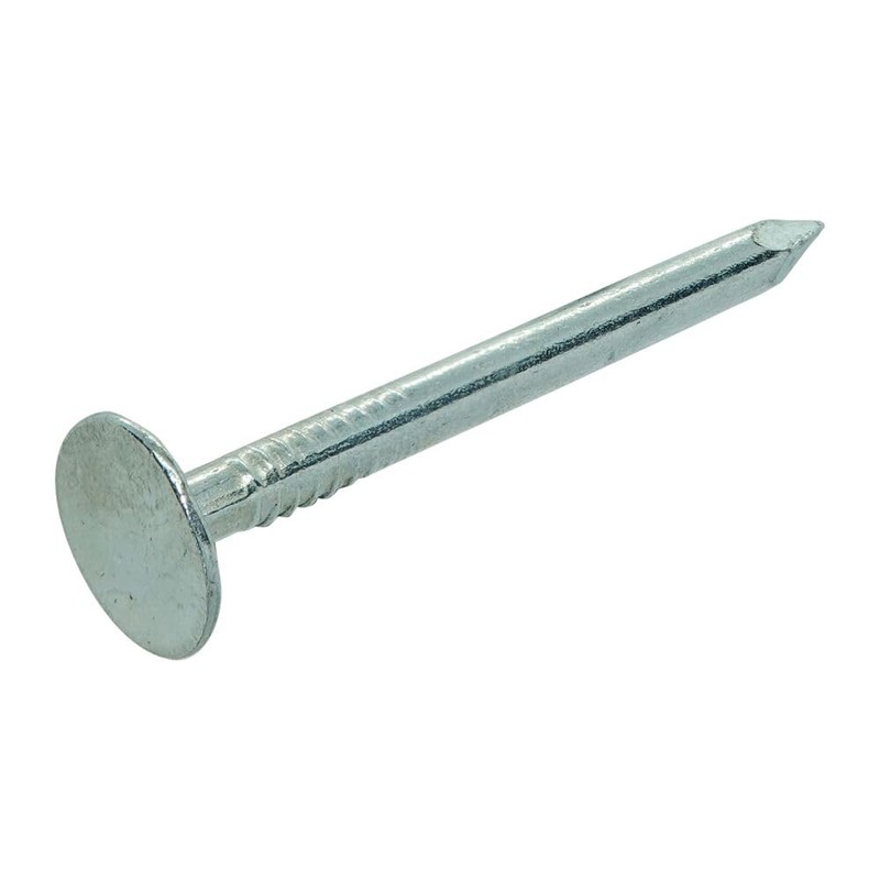 Grip-Rite 112EGRFG1, 1-1/2" Electro-Galvanized Roofing Nails, 1 lb Pack, Rust-Resistant