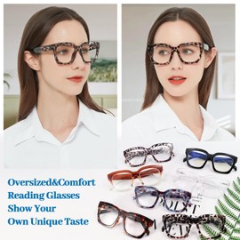 OCCI CHIARI Reading Glasses Women 1.25 Square Reader(1.0 1.25 1.5 1.75 2.0 2.25 2.5 2.75 3.0 3.5 4.0 5.0 6.0)